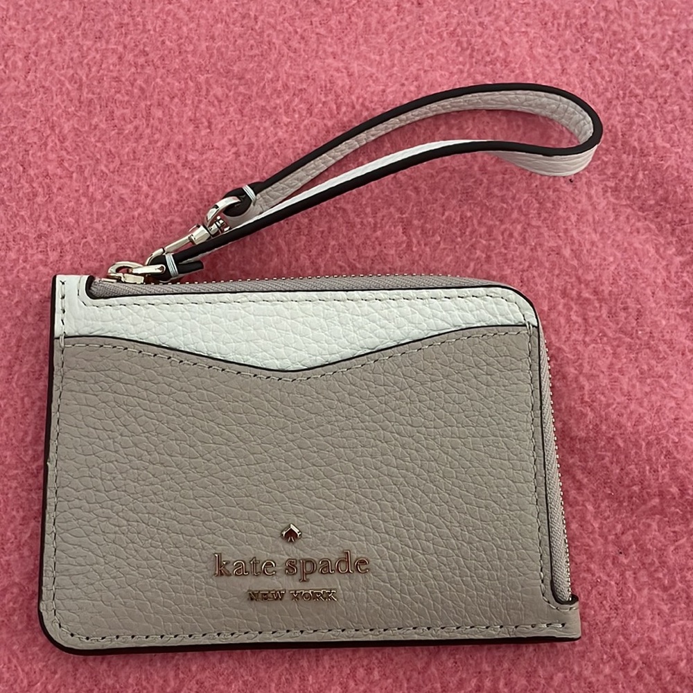 Kate Spade Colorblock Wristlet, Beige and Cream